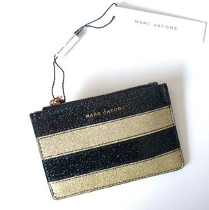 Marc Jacobs Glitter Stripe Leather Wallet